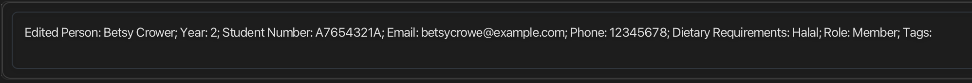 result for 'edit 2' message